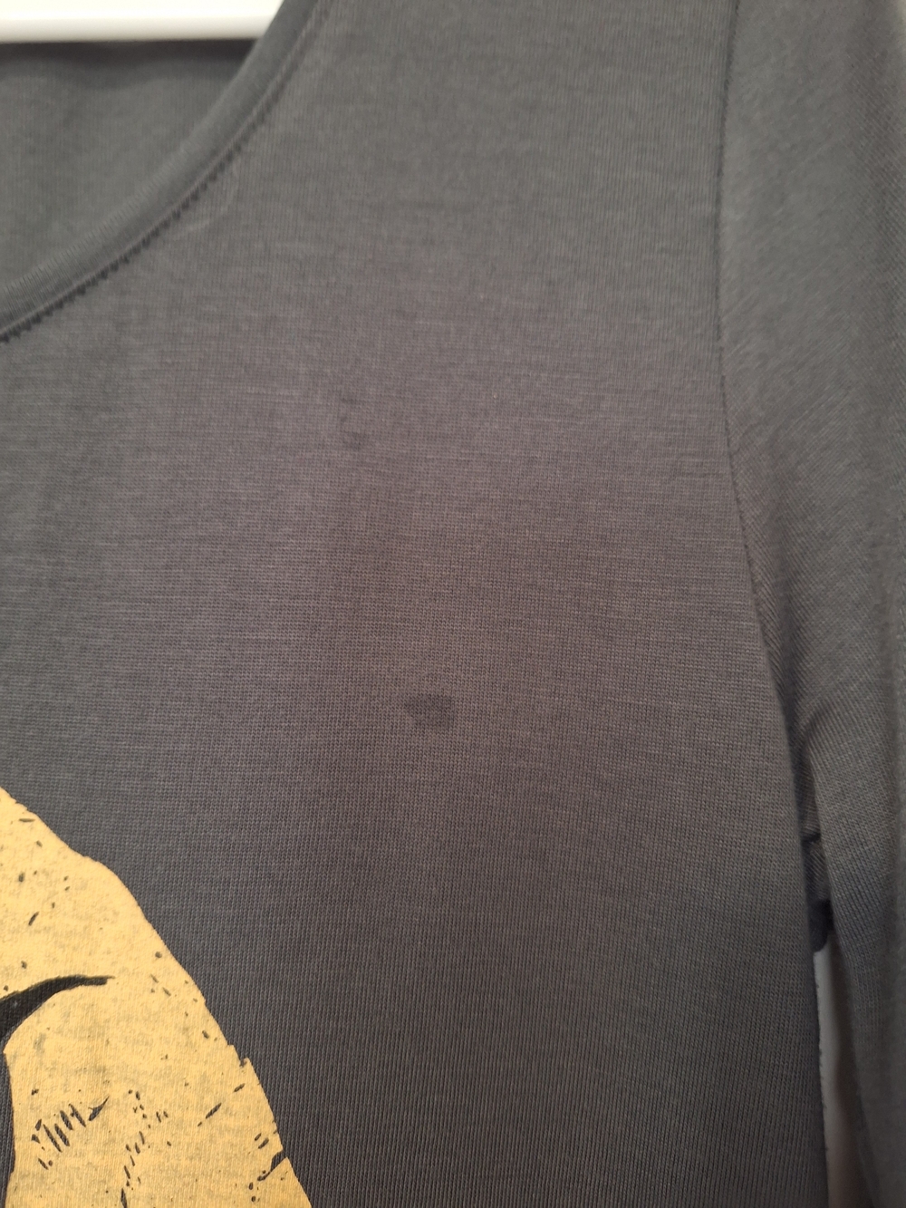 Women's Gray Halloween Cat Pumpkin Graphic Long Sleeve Tee - Picture 3 of 5
